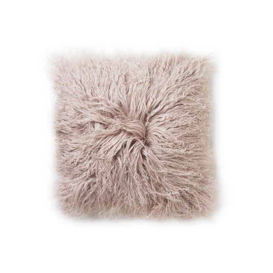 Tibetan sheep cushion cover pale pink